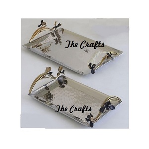 Bandeja de servicio de diseño fabuloso en aluminio Color plata Chocolates Postre Dátiles Bandeja para vajilla de hotel - Product Image 3