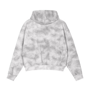 OEM Acid Wash & Distressed Raw Hem Custom <b>Mens</b> <b>Hoodie</b> 100% Cotton Solid Pattern <b>Oversized</b> Hip-Hop Pullover Streetwear Style - Product Image 4