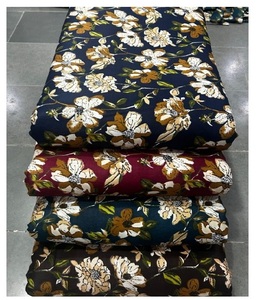 Durable Cotton Floral Fabric Soft Lightweight <b>Material</b> Ideal for Trendy Clothing Fashion Design and Creative <b>Sewing</b> Projects - Product Image 1