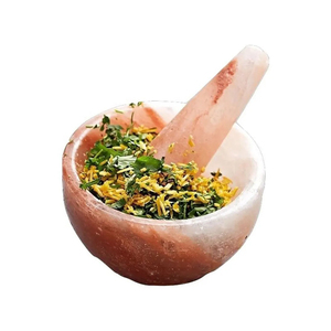 IMPEX PAKISTAN Mortero y Pilón Redondos Hechos a Mano con Materiales Orgánicos y Ecológicos, con Diseño Feng Shui para Decoración del Hogar - Product Image 6