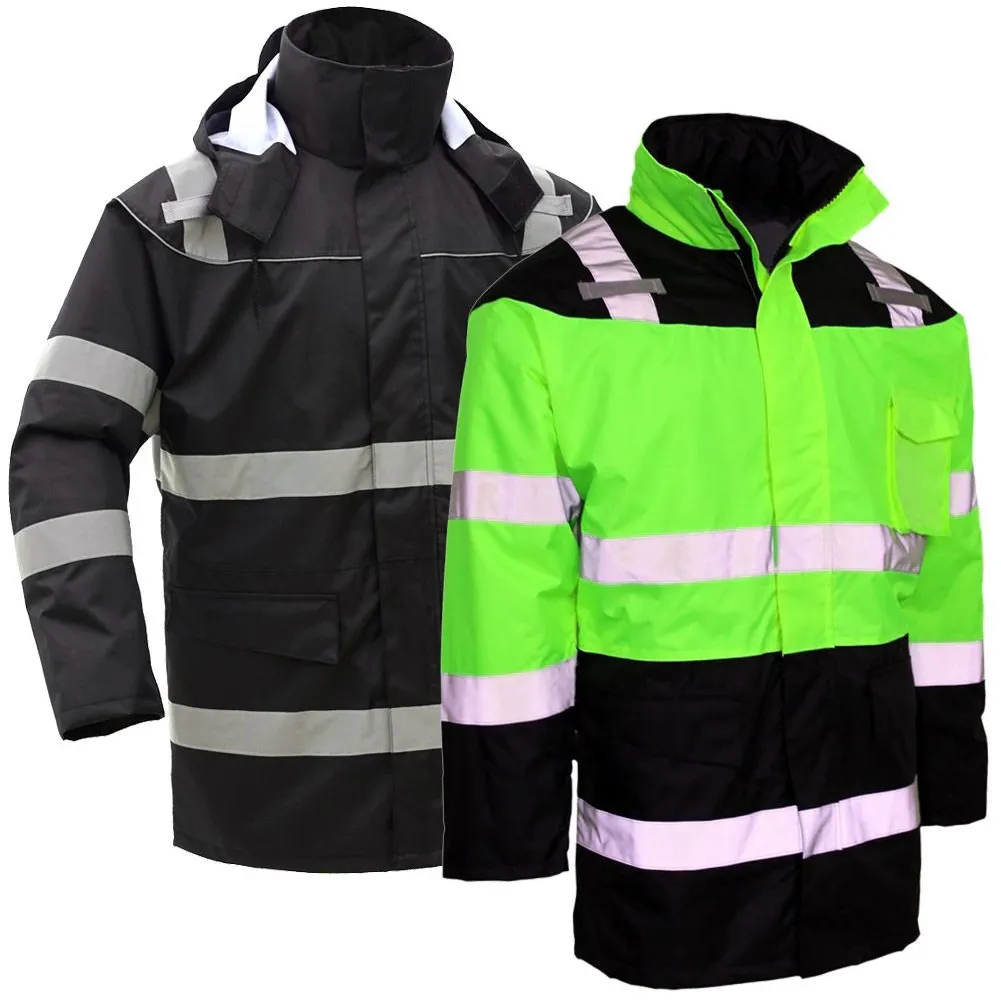 Men's High Visibility Waterproof 3M Safety work wear Hi vis two tone safety reflective Work Uniform and Reflective Uniform