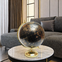Globe terrestre en métal artisanal éducatif pour la maison ou le bureau, design classique, décoration artistique, marque PRIME SOURCE INDUSTRIES, logo personnalisable
