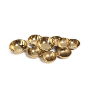 Cuenco decorativo de Metal con forma de estrella de mar dorada de alta calidad, centro de mesa elegante de diseño costero único para comedor y decoración del hogar - Product Image 6