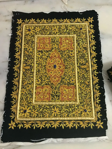 Modern Royal Style Handmade <b>Carpet</b> with Intricate Zari Jewel Embellishments Luxurious Interior Decoration - Product Image 4