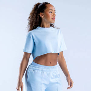 Proveedor de camisetas de mujer con etiqueta privada de impresión personalizada, ropa deportiva de fitness sostenible transpirable y camiseta de entrenamiento de gimnasia para mujer - Product Image 4