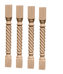 Support de pieds décoratifs de colonne d'îlot d'armoires de cuisine en bois massif pour armoires d'îles de tables Support d'armoire élégant - Product Image 3