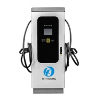 Estación de Carga Rápida para Vehículos Eléctricos (EVSE) de 240kW, Compatible con OCPP 2.0.1, Montada en el Suelo, con Doble Conector, Cargador Rápido con Sistema de Pago POS, Preparada para AFIR