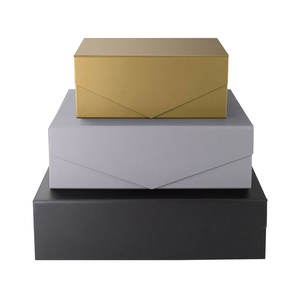 Caja con tapa magnética Cajas de embalaje y envío Rectángulo Marrón Blanco y Negro Caja de regalo de color 14cm * 12cm * 4cm - Product Image 1