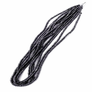 ลูกปัดเพชรเหลี่ยมเพชรพลอยสีดำธรรมชาติขนาด2ถึง3มม. จากผู้ผลิตอินเดียสร้อยคอลูกปัดลูกปัดสีดำ - Product Image 1