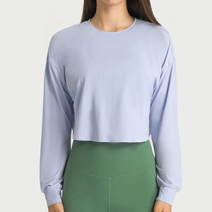 Hot Selling Ladies <b>Crop</b> <b>Tops</b> <b>Sexy</b> Casual Solid Colors Collarless 100% Cotton Quick Dry Lightweight Eco-Friendly Summer Clothing - Product Image 4