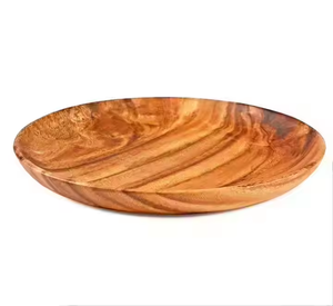 Croissant artisanat fabriqué à la main écologique sûr en bois d'acacia plat de service rectangulaire plat de service en bois d'acacia pour servir - Product Image 3