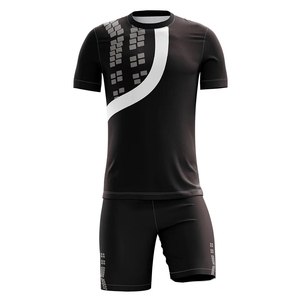 Ensemble de shorts de maillot de football évacuant l'humidité imprimé par transfert de chaleur sur mesure pour les équipes séchage rapide respirant antibactérien 100% - Product Image 1