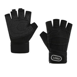 Guantes de gimnasio elásticos de peso pesado para ejercicio deportivo Entrenamiento de culturismo Guantes de levantamiento de pesas de cuero PU hechos a mano - Product Image 3
