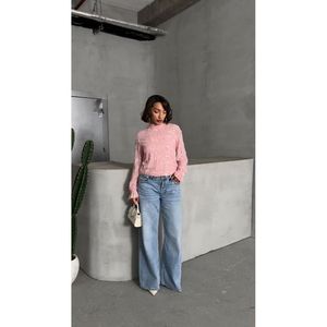 Blusa Casual Rosa con Flecos para Mujer, Mezcla de Algodón y Poliéster, Marca TOPSHOW - Pedidos al por Mayor Disponibles para Minoristas - Product Image 3