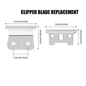 Lame en T de remplacement en acier inoxydable pour tondeuse à cheveux sans fil électrique ou rechargeable par USB pour usage domestique, barbe ou voiture - Product Image 5