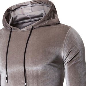 Sudaderas con capucha de terciopelo para hombre superventas, Jersey cómodo de terciopelo personalizado grueso de peso pesado, sudaderas con capucha de tendencia con logotipo bordado para hombre - Product Image 3