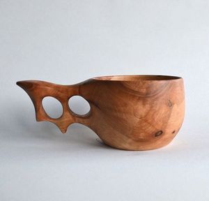 HAND Natural Wood Tea Cup Wooden for Wine Coffee Water Hot Cold Drinks Drinking <b>Mug</b>, Japanese Style Wood Tea Cup - Product Image 4