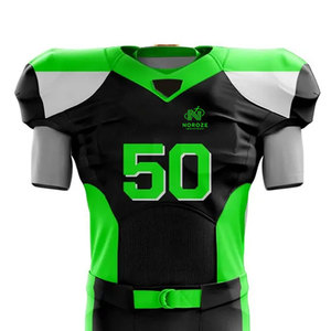 Uniforme de Fútbol Americano de Manga Corta 100% Poliéster, Precio de Fábrica, Secado Rápido, Transpirable, Personalizable, Uniforme de Equipo en Stock - Product Image 3
