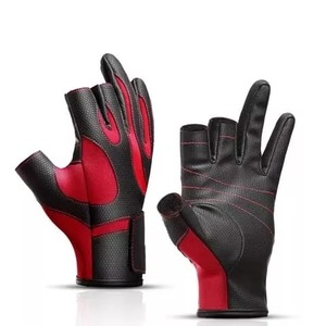 Guantes de pesca antideslizantes para hombre y mujer, equipo deportivo para pesca al aire libre, 3 dedos cortados, 1 par - Product Image 1