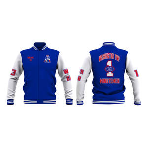 เสื้อแจ็กเก็ตขนสัตว์สำหรับผู้ชายปรับแต่งได้เสื้อแจ็กเก็ตเครื่องแบบฤดูหนาวพิมพ์หมายเลขชื่อและโลโก้ของคุณเอง - Product Image 6