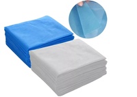 Couvre-lit jetable médical SPA CPE PP drap de lit médical en tissu non tissé bleu blanc couleur santé classe poids hôpital