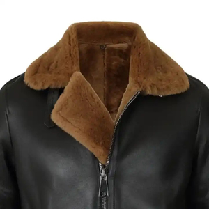 Vente en gros de veste en cuir 2025 pour hommes Fourniture en usine de vêtements d'extérieur chauds et élégants en cuir de vachette de haute qualité pour la saison froide - Product Image 3