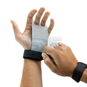 Gants de gymnastique en cuir réglables avec poignée antidérapante Gants d'entraînement croisés à 2 trous pour l'entraînement physique et l'haltérophilie - Product Image 2