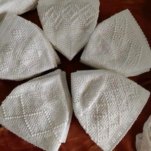 Nouveaux chapeaux musulmans Kufi Tupi de couleur unie en maille crochetée pour hommes casquettes de prière du Bangladesh couvre-chef islamique - Product Image 1