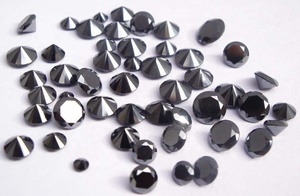 Perles de diamants en vrac noires naturelles de 1 à 4 mm de taille AAA Clarté Qualité Collier à facettes - Product Image 5