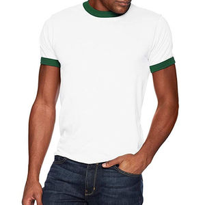 100% coton impression personnalisée t-shirt hommes bas quantité minimale de commande propre conception marque personnalisée Logo sonnerie t-shirt - Product Image 3