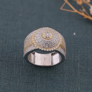 Bague en or massif 14 carats VVS Moissanite diamant taille princesse glacé Hip Hop étoile classique bague de fiançailles fête porter des bijoux fins - Product Image 3