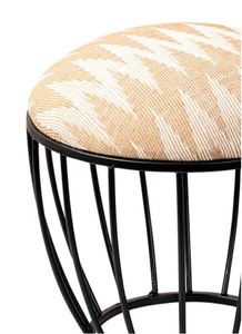 Black metallic <b>stool</b> sitting cage ottoman customized made in india usage home hotel room restaurant indoor outdoor living room - Product Image 5