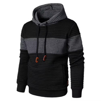 Sweat à capuche court thermique lourd pour hommes 100% coton brodé personnalisé polaire surdimensionnée pour l'hiver