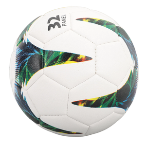 OEM PU Balón de fútbol Tamaño 5 Logotipo personalizado Durable Partido Entrenamiento Fútbol Blanco Verde Azul Diseño para el deporte al aire libre de interior al por mayor - Product Image 4