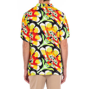 Chemise imprimée à manches courtes pour hommes, 100% coton, Streetwear vintage lourd, transfert de chaleur, formel de haute qualité, vente en gros - Product Image 4