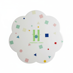 แผ่นรองจานลายหอยเชลล์พิมพ์แล็คเกอร์อาหารปลอดภัยสำหรับวางแล็คเกอร์ที่ทำด้วยมือจากเวียดนาม - Product Image 4