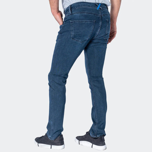 High Trending Blue Classic <b>Jeans</b> for Men Stretch <b>Soft</b> Pants with Stonewashed Finish Hip Hop & Streetwear Style Washed Technics - Product Image 3