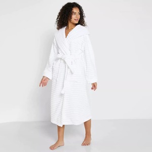 2026 New Arrivals High Quality Vintage Breathable <b>Waffle</b> Soft Plus Size Elegant Bathrobe for Women Solid Front Logo Spring - Product Image 2