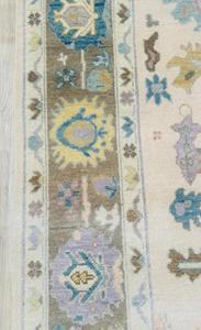 Tapis en laine à poils ras, faits main, design Oushak classique, de qualité supérieure, tuftés à la main, antidérapants, lavables, écologiques, multi-usages - Product Image 3