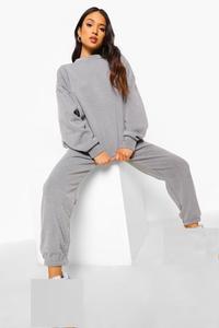 Custom <b>Women</b> Acid Wash Tracksuits 100% Cotton Oversized Plus Size Custom Embossed Printed Ladies Tracksuits - Product Image 6
