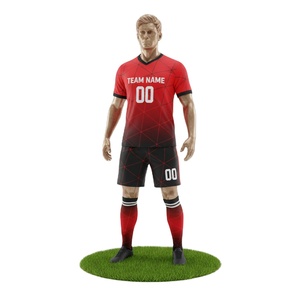 Nouvel ensemble de maillots de football, uniforme de football |   Motif mosaïque accrocheur |   Nom et numéro personnalisés |   Manches courtes à séchage rapide - Product Image 1