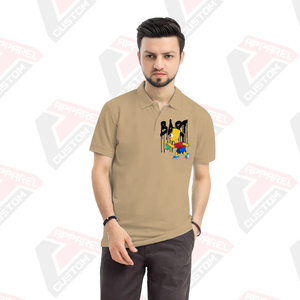 เสื้อโปโลผู้ชายแบบพรีเมี่ยมสำหรับใส่สบายมีสไตล์เป็นมิตรกับสิ่งแวดล้อมผ้าสำหรับปักผ้าบาติกผ้าลูกฟูกผ้ายีนส์ฤดูร้อน - Product Image 2