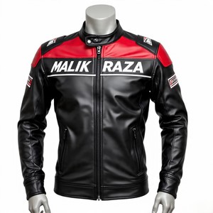 Chaqueta de Motociclista de Cuero con Diseño Europeo y Gráficos Personalizados, Logotipos Personalizados, Combinaciones de Colores y Tallas - Product Image 1