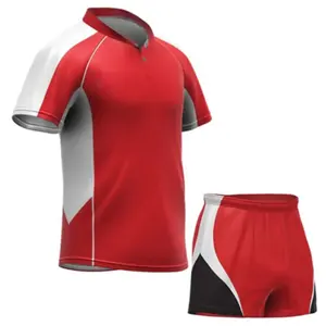 Nieuw Design Goedkope Prijs Volledig Gesublimeerd Rugby Uniform Plus Size Rugby Kits Blanco Custom Rugby Jersey En Korte Team Kit