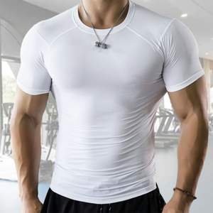 Camiseta OEM de alta calidad para hombre, camiseta de entrenamiento de gimnasia, colores personalizados, diseño estampado de punto, transpirable, secado rápido, poliéster, algodón, Pakistán - Product Image 6