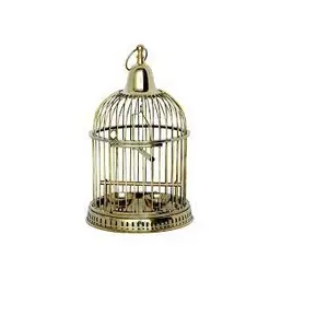 Nouveau Design Cage à oiseaux décorative en métal pour maison jardin Cage pour animaux domestiques avec finition Antique en or grossiste