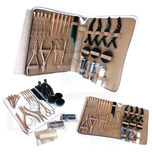 Innovadores alicates de extensión de cabello Microlink para un kit de herramientas de peinado rápido y fácil en color tostado con logotipo personalizado - Product Image 1