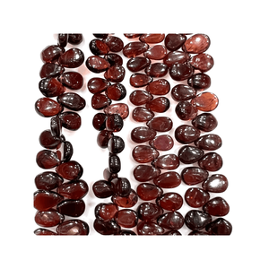 ลูกปัดพลอยทรงหยดน้ำ บิริโอเลต โกเมนโมซัมบิก คุณภาพพรีเมียม ขนาดประมาณ 5-7 มม. ทำจากหินควอตซ์ธรรมชาติ 7 นิ้ว - Product Image 1