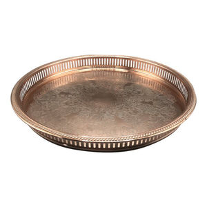 Bandeja de Cobre Puro Hecha a Mano de Alta Calidad, Elegante Plato de Servir de Metal Ecológico para el Hogar, Cocina, Eventos y Catering - Product Image 5