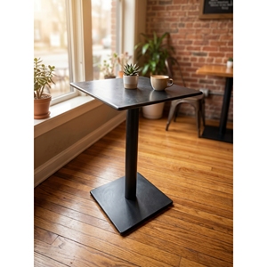 Mesa de Café Cuadrada Moderna en Oferta, Base de Pedestal de Metal, Tablero de MDF para Restaurante, Venta al por Mayor - Product Image 2